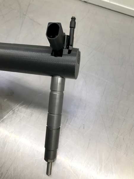 Laseraufnahme für Injektor
